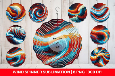 Wind Spinner Flowing Liquid Paint Sublimation artnoy 