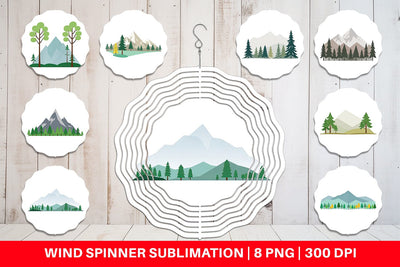 Wind Spinner Forest and Mountain Sublimation artnoy 