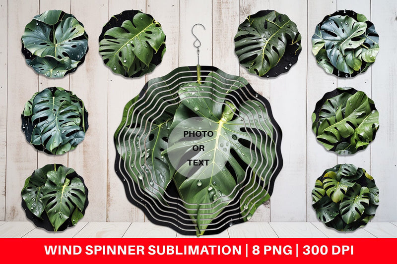 Wind Spinner Forest Leaves Pattern Sublimation artnoy 