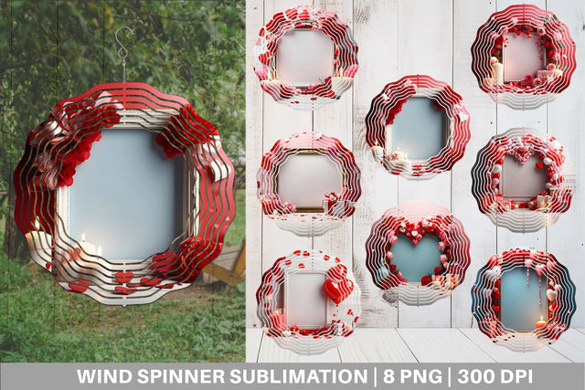 Wind Spinner Frame Valentine Sublimation artnoy 