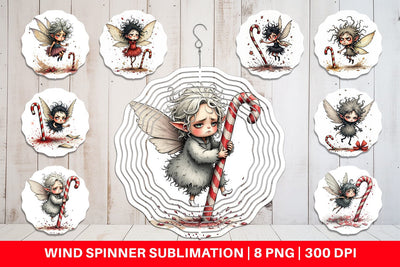 Wind Spinner Frazzled Sugar Plum Fairy Sublimation artnoy 