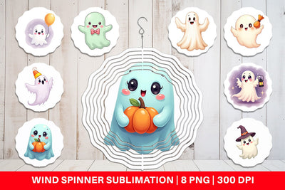 Wind Spinner Friendly Ghosts Sublimation artnoy 