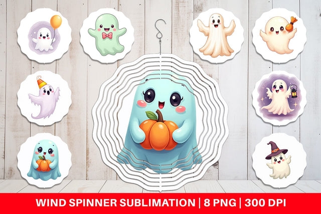 Wind Spinner Friendly Ghosts Sublimation artnoy 
