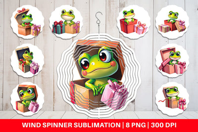 Wind Spinner Frog Gift Sublimation artnoy 