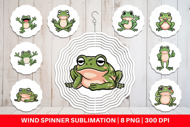 Wind Spinner Frog Mood Sublimation artnoy 