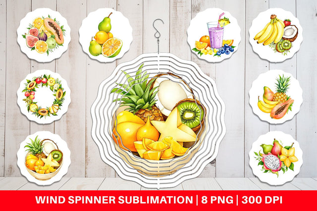 Wind Spinner Fruit Fiesta Sublimation artnoy 