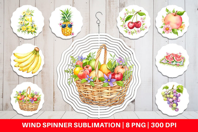 Wind Spinner Fruit Picnic Sublimation artnoy 