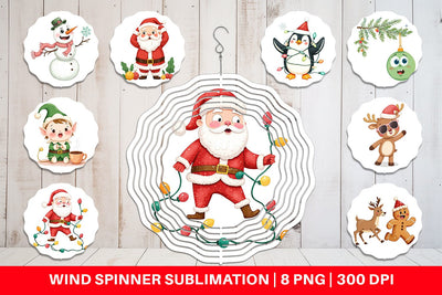 Wind Spinner Funny Christmas Sublimation artnoy 