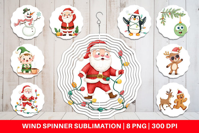 Wind Spinner Funny Christmas Sublimation artnoy 