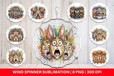 Wind Spinner Funny Suburban Animal Heatwave Sublimation artnoy 