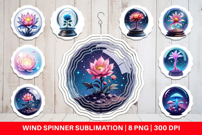 Wind Spinner Galactic Flora Orbs Sublimation artnoy 