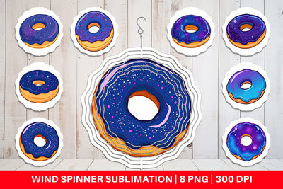 Wind Spinner Galaxy Donut Sublimation artnoy 