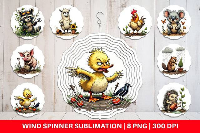 Wind Spinner Garden Grumps Sublimation artnoy 