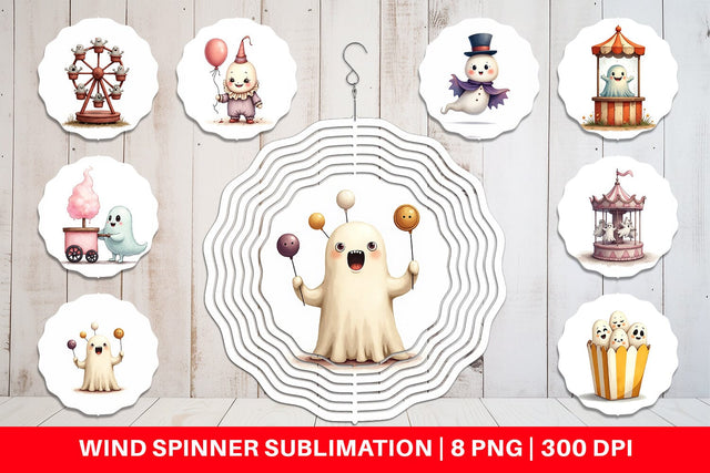 Wind Spinner Ghost Carnival Toys Sublimation artnoy 