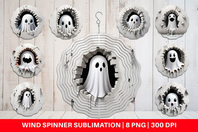 Wind Spinner Ghost in Wall Sublimation artnoy 