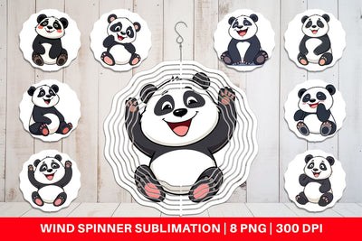 Wind Spinner Gift Panda Sublimation artnoy 