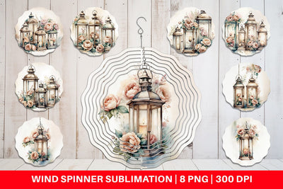 Wind Spinner Glass Lantern Sublimation artnoy 