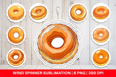 Wind Spinner Glazed Donut Sublimation artnoy 