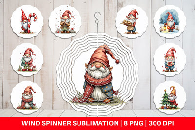 Wind Spinner Gnome Christmas Delights Sublimation artnoy 