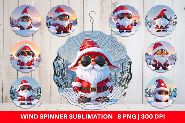 Wind Spinner Gnome Christmas Sublimation artnoy 
