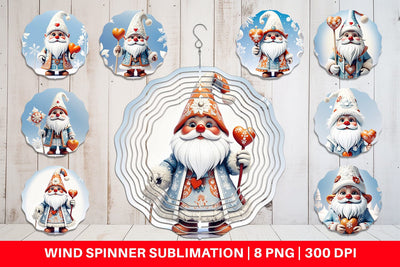 Wind Spinner Gnome Christmas Sublimation artnoy 