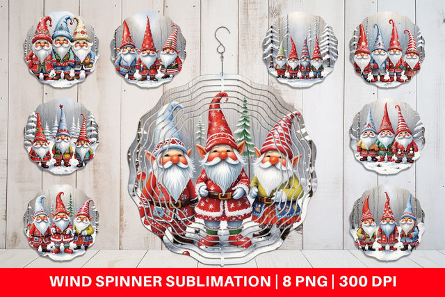 Wind Spinner Gnomes in Winter Snow Sublimation artnoy 