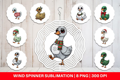 Wind Spinner Goose Voodoo Doll Sublimation artnoy 