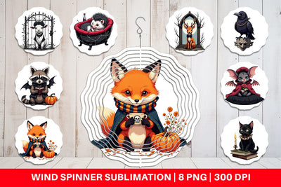 Wind Spinner Gothic Baby Animals Sublimation artnoy 