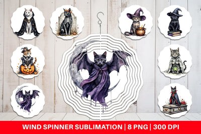 Wind Spinner Gothic Catloween Sublimation artnoy 