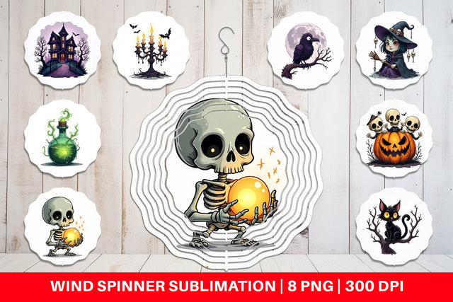 Wind Spinner Gothic Halloween Set Sublimation artnoy 