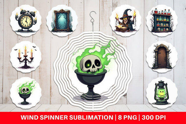 Wind Spinner Gothic Haunted Objects Sublimation artnoy 