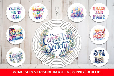 Wind Spinner Grading Humor Quotes Sublimation artnoy 