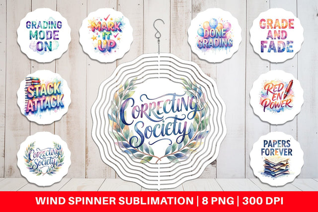 Wind Spinner Grading Humor Quotes Sublimation artnoy 