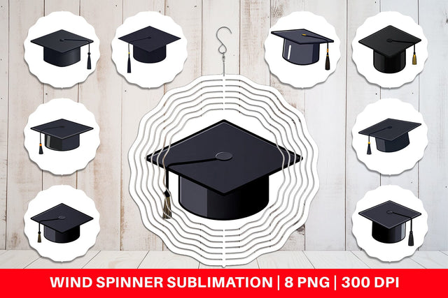 Wind Spinner Graduation Cap Sublimation artnoy 