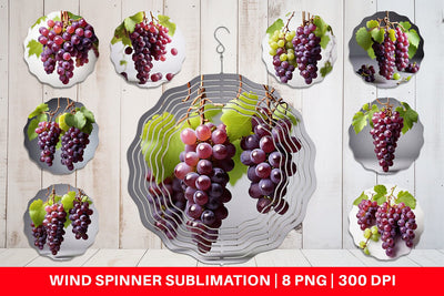 Wind Spinner Grapes Fruit Sublimation artnoy 