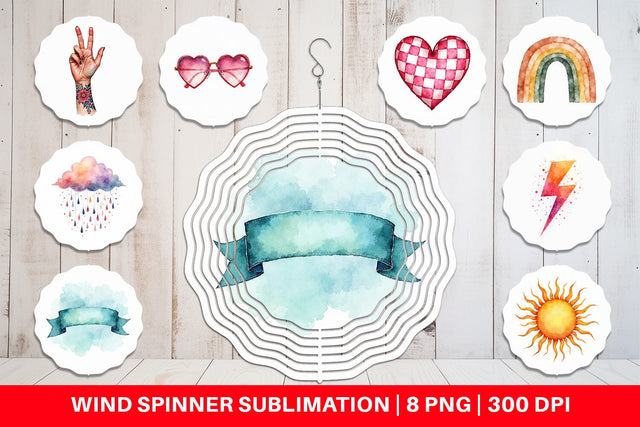 Wind Spinner Groovy Boho Mama Sublimation artnoy 