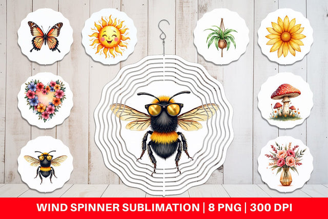 Wind Spinner Groovy Garden Mama Sublimation artnoy 