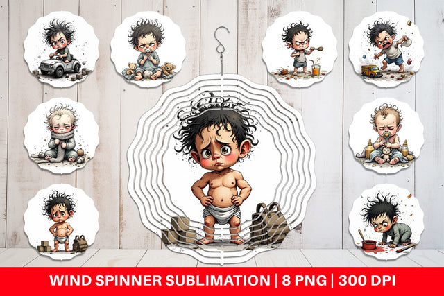 Wind Spinner Grumpy Baby Sublimation artnoy 