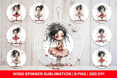 Wind Spinner Grumpy Ballerina Chaos Sublimation artnoy 