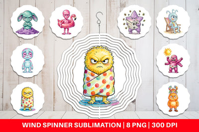 Wind Spinner Grumpy Cosmic Vacation Sublimation artnoy 