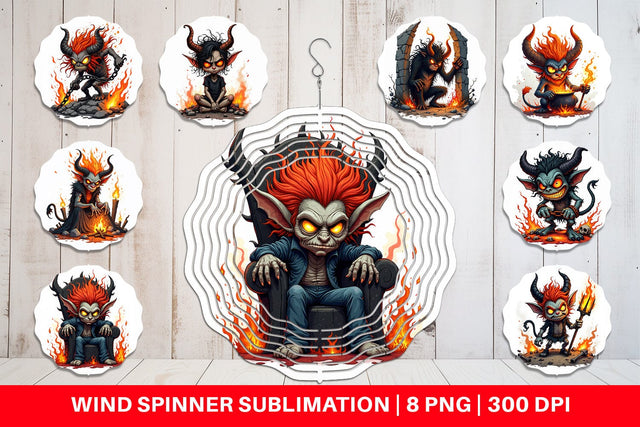 Wind Spinner Grumpy Demon Sublimation artnoy 
