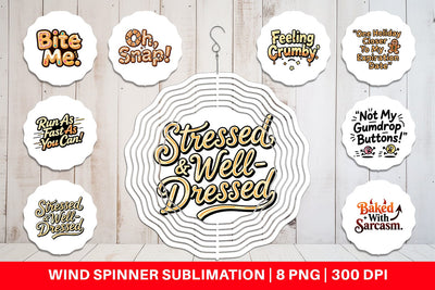 Wind Spinner Grumpy Gingerbread Man Quotes Sublimation artnoy 