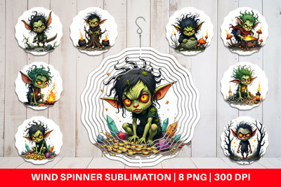 Wind Spinner Grumpy Goblin Sublimation artnoy 