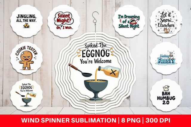 Wind Spinner Grumpy Greetings A Bah Humbug Quote Sublimation artnoy 