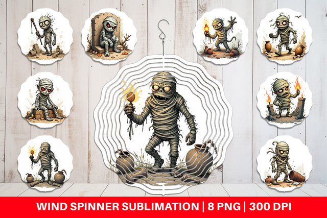 Wind Spinner Grumpy Mummy Sublimation artnoy 