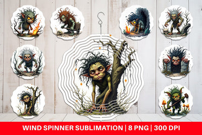 Wind Spinner Grumpy Troll Sublimation artnoy 