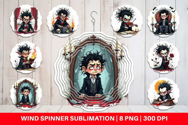 Wind Spinner Grumpy Vampire Sublimation artnoy 