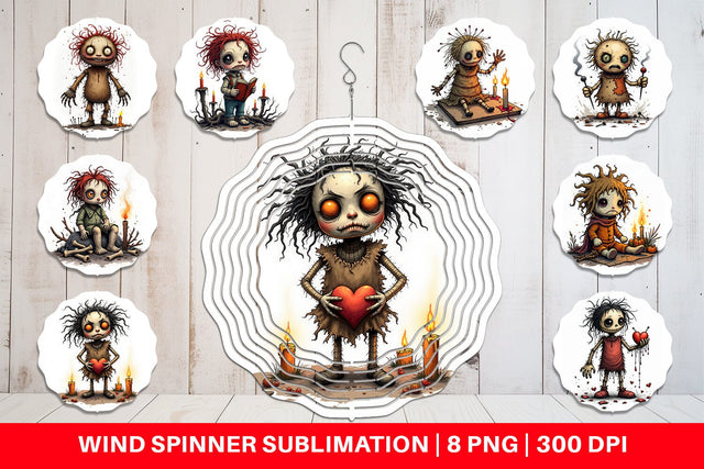 Wind Spinner Grumpy Voodoo Doll Sublimation artnoy 