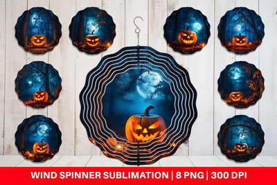 Wind Spinner Halloween Jack-O-Lantern Sublimation artnoy 