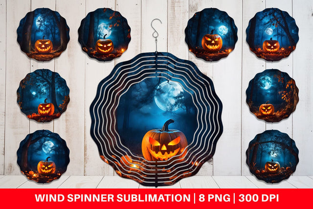 Wind Spinner Halloween Jack-O-Lantern Sublimation artnoy 